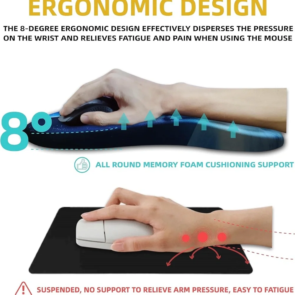 Ergonomic Massage Design Mouse pad for Pain reliefmouse Pads for Desk, Memory Fo